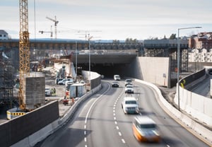 E18 Vestkorridoren under bygging (Stabekklokket sett fra øst)